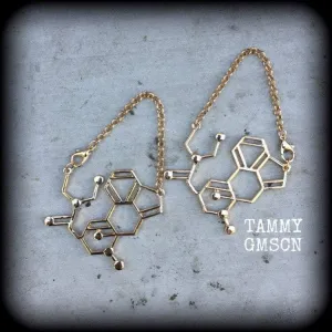 8 gauge earrings LSD ear hangers Molecule 6 gauge ear weights 8mm tunnel dangles 6mm 4 gauge plug dangle 2 gauge gauged earrings 0g 2g 4g