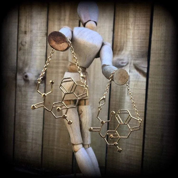 8 gauge earrings LSD ear hangers Molecule 6 gauge ear weights 8mm tunnel dangles 6mm 4 gauge plug dangle 2 gauge gauged earrings 0g 2g 4g