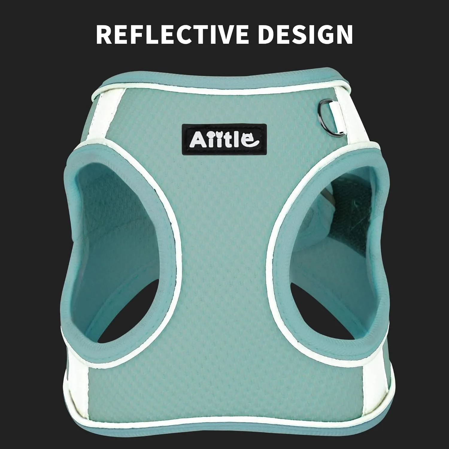 AIITLE Small Dog Harness, No-Pull Cat Harness with a Leash, Step in Adjustable Puppy Harness with Quick-Release Buckle, Reflective Outdoor Pet Vest for Extra Small Dogs and House Cats Purple XXS