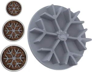 AMIR Dog Slow Feeder for Slow Down Eating, Silicone Slow Eating Bowl for Dogs, 40 Strong Suction Cups, Easy to Clean, Insert Slow Feeder Dog Bowl (Grey, L)