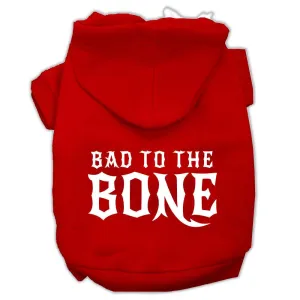 Bad to the Bone Dog Pet Hoodies Red Size XXXL (20)