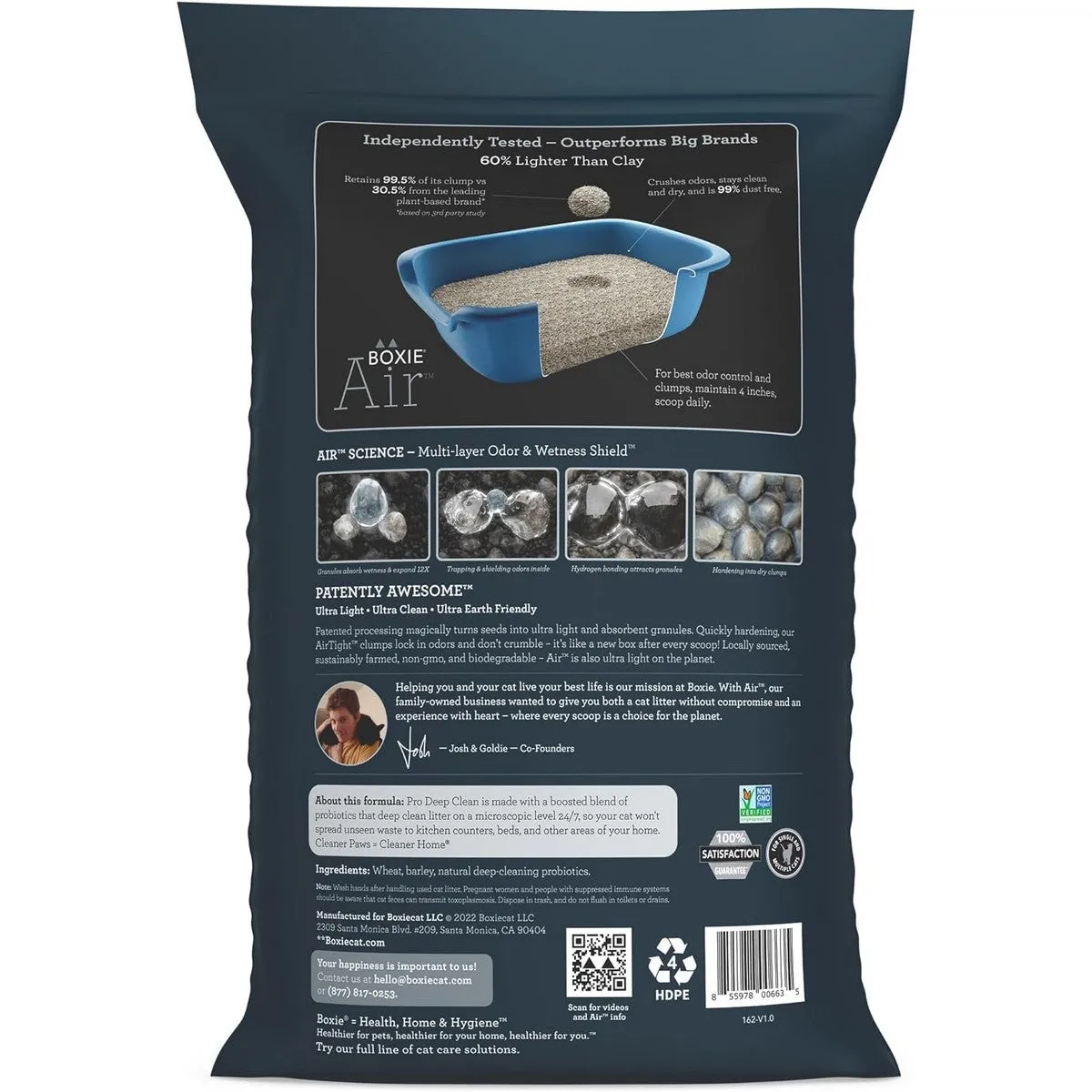 BoxiePro Air Lightweight Deep Clean Probiotic Clumping Litter 16.5lb