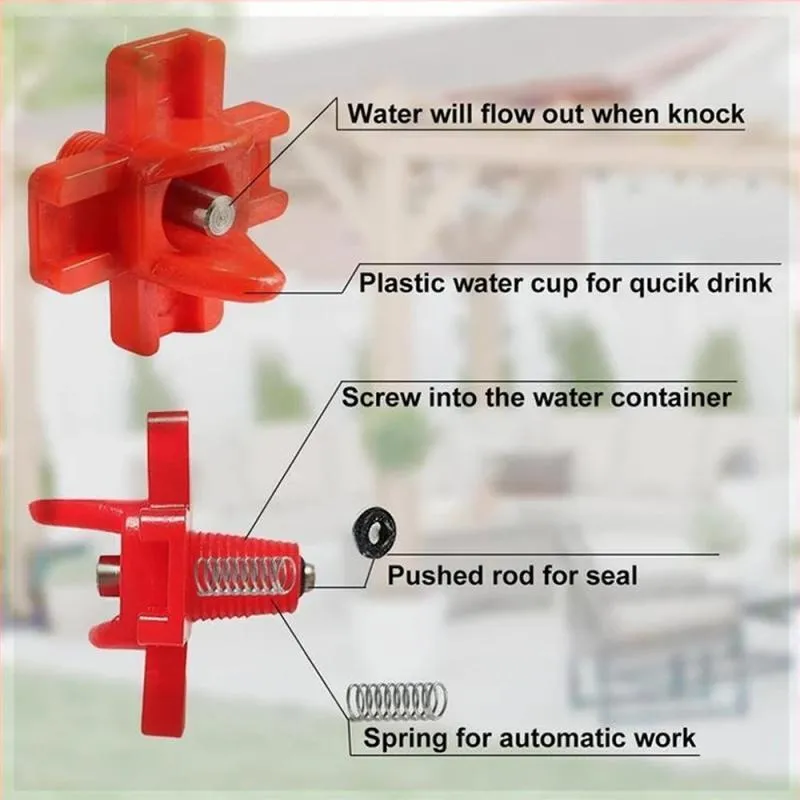 【Buy more save more】Horizontal Side Mount Chicken Waterer