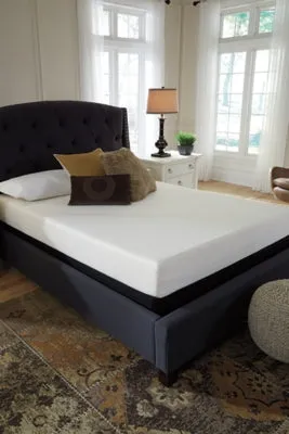 Chime 8 Inch Memory Foam King Mattress in a Box with Head-Foot Model-Good King Adjustable Base