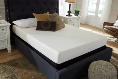 Chime 8 Inch Memory Foam King Mattress in a Box with Head-Foot Model-Good King Adjustable Base