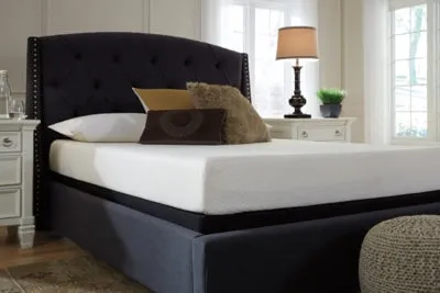 Chime 8 Inch Memory Foam King Mattress in a Box with Head-Foot Model-Good King Adjustable Base