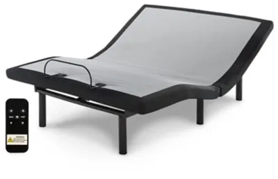 Chime 8 Inch Memory Foam King Mattress in a Box with Head-Foot Model-Good King Adjustable Base