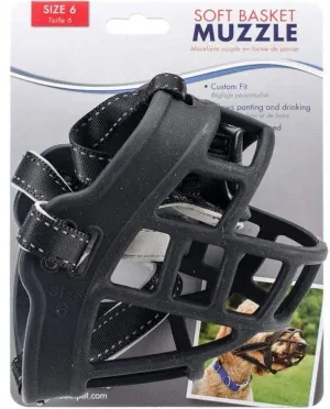Coastal Pet Soft Basket Muzzle for Dogs Black - Size 6