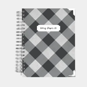 Dark Gingham | Wellness Journal
