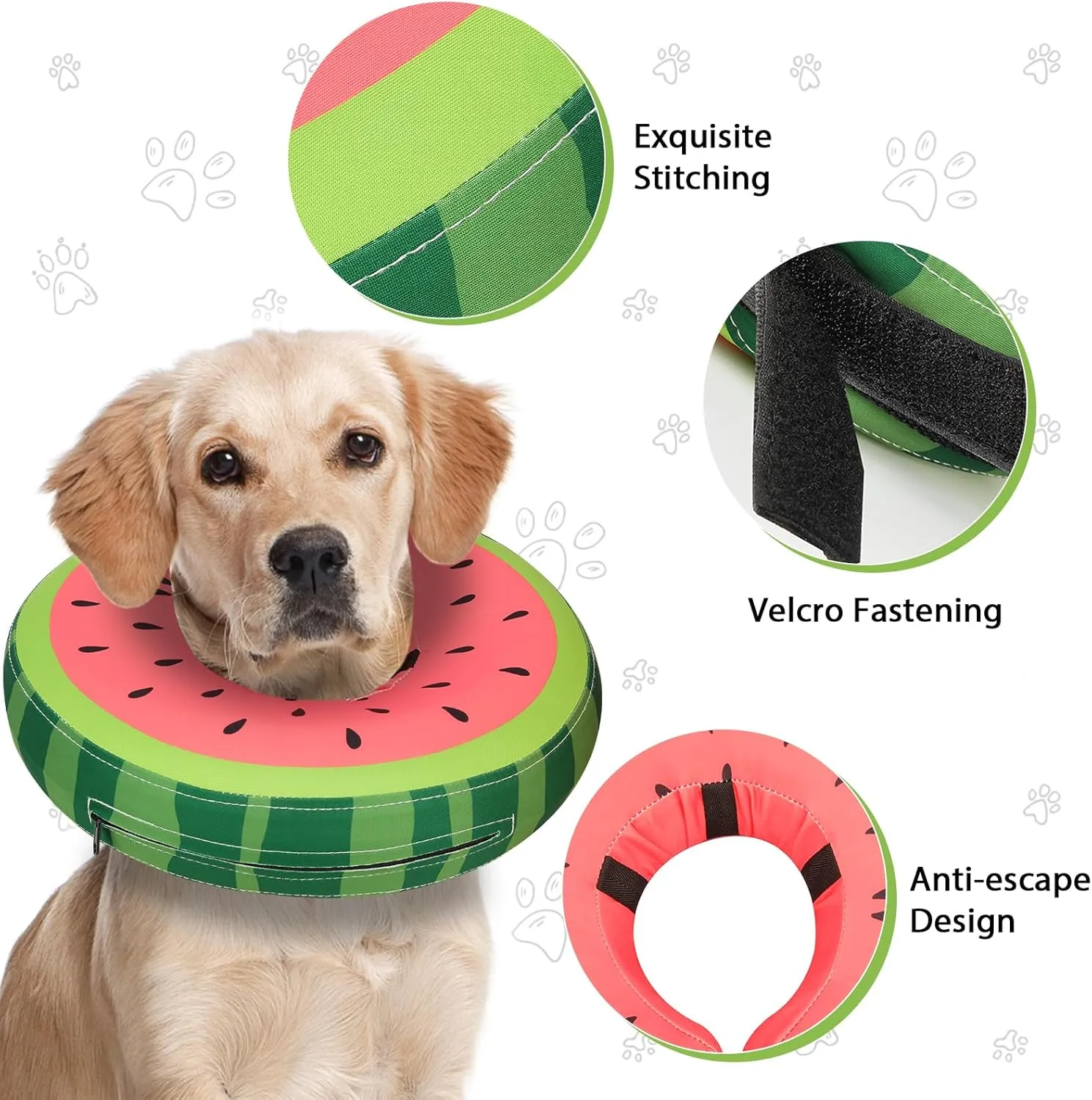 Dog Cone Collar for Small Medium Large Dogs for After Surgery, Pet Inflatable Neck Donut Collar Soft Protective Recovery Cone for Dogs and Cats - Alternative E Collar Does not Block Vision - Pink,S