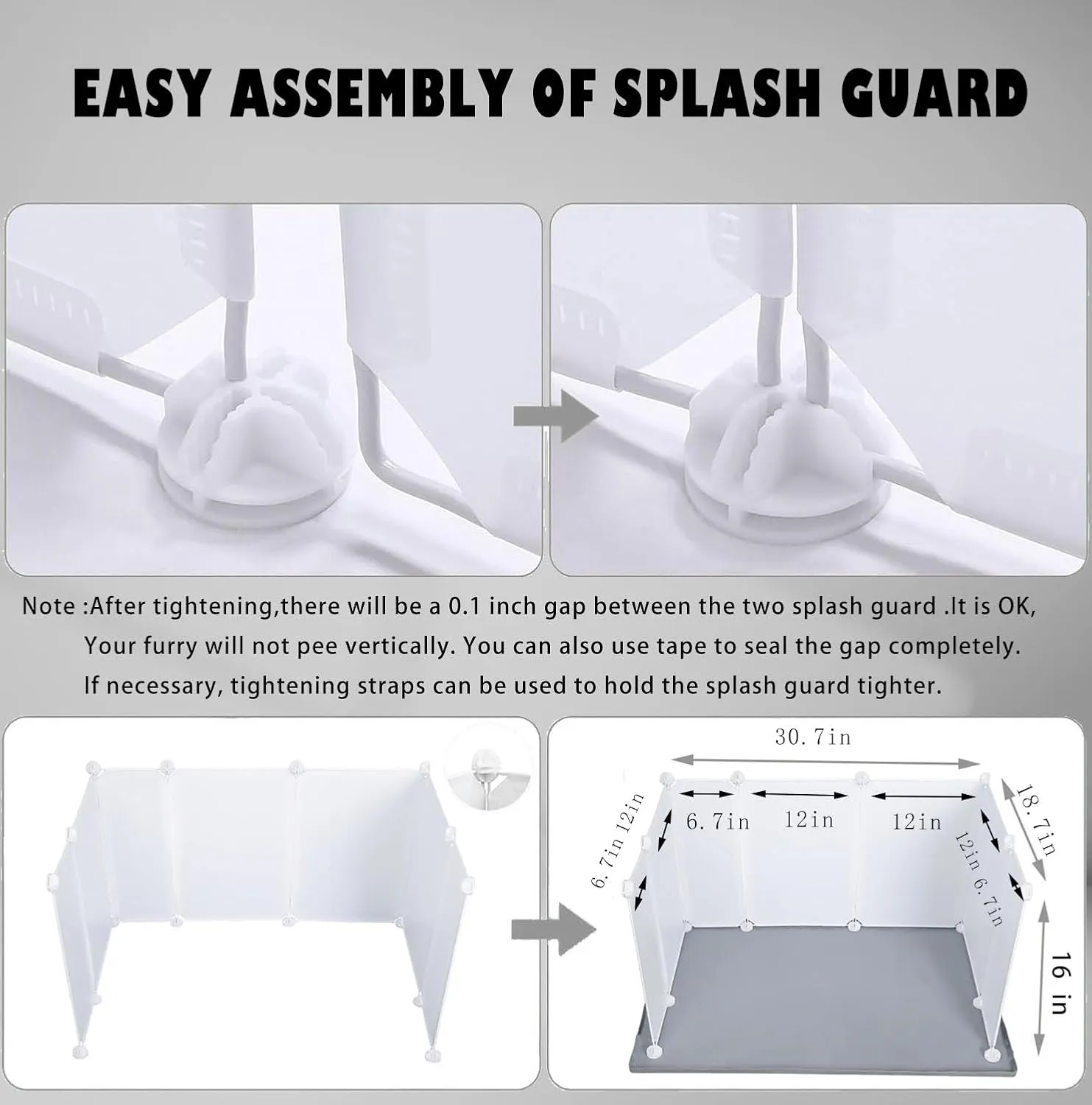 Dog Toilet with High Walls,Indoor Dog Potty for Small Medium to Large Dogs.No Spill Silicone Pee Pad Holder Tray for Dogs Work with Most Training Pads and Easy to Clean.