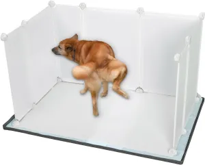 Dog Toilet with High Walls,Indoor Dog Potty for Small Medium to Large Dogs.No Spill Silicone Pee Pad Holder Tray for Dogs Work with Most Training Pads and Easy to Clean.