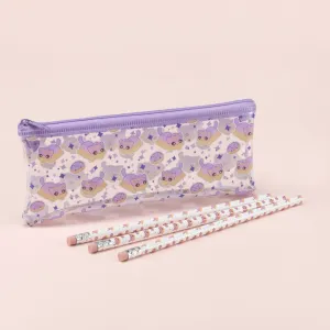 Donut Cat Pencil Pouch Set