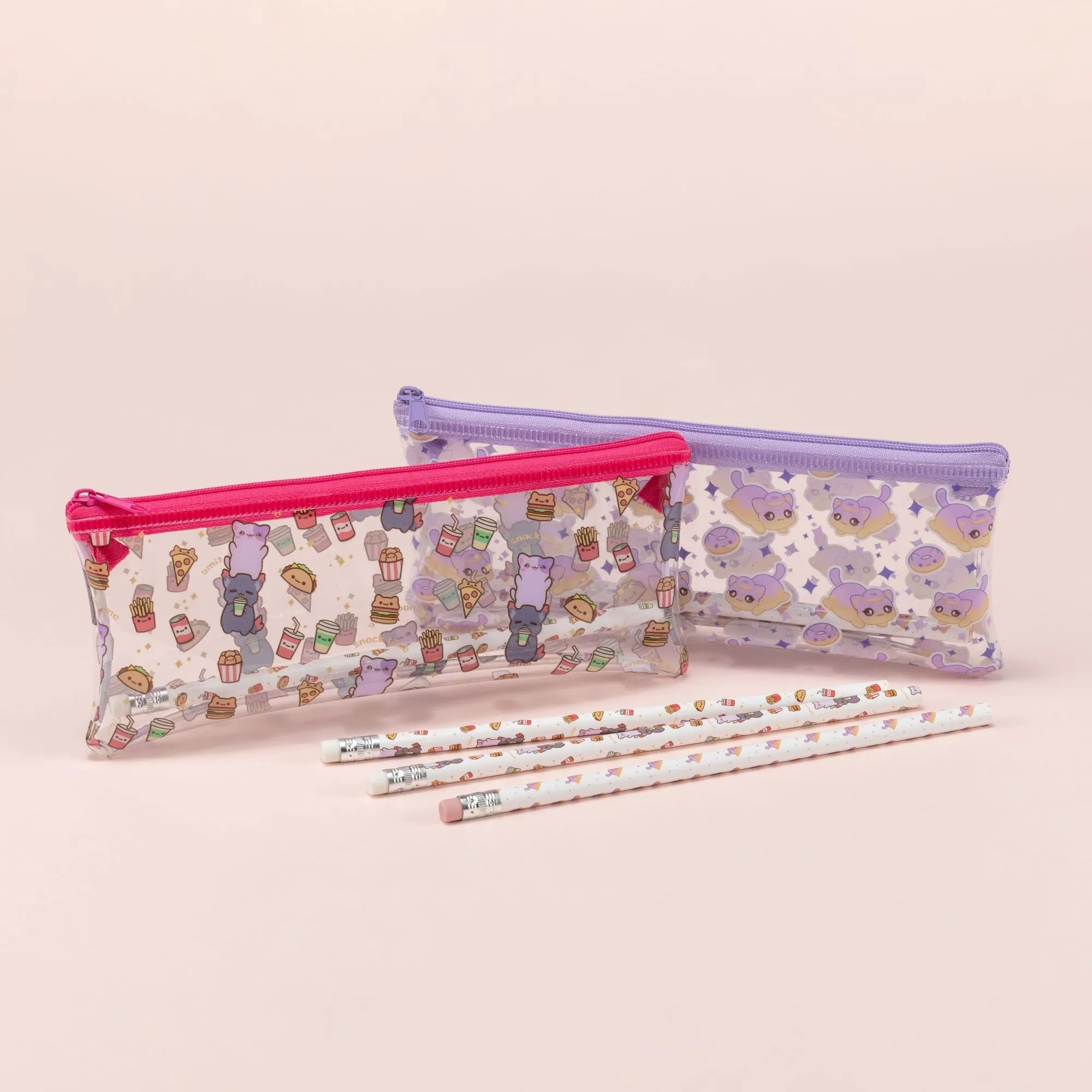 Donut Cat Pencil Pouch Set