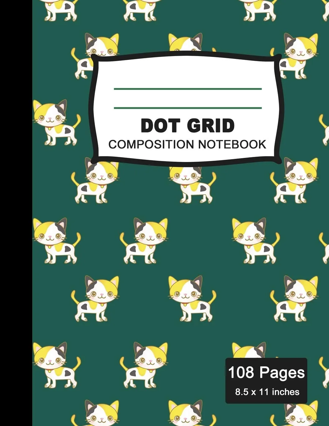 Dot Grid Composition Notebook: Beautiful and Large (8.5 x 11 inches) - 100  Dotted Pages Black Dotted Notebook - Journal for School and College ... Pattern Notebook (Office & School Essentials) Paperback  August 17, 2019