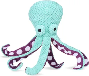 EXPAWLORER Octopus Dog Toy - Durable Interactive Dog Squeaky Toys Best Puppy Birthday Gift, Soft Stuffed Plush Toy with Crinkle Paper, Teeth Chew Toy for Small Small Medium Large Breed, Green