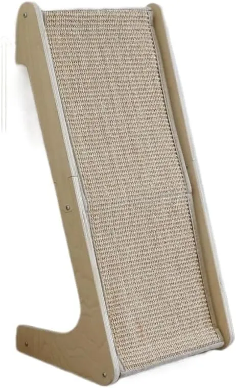 Exquisite L-Shaped Sisal Cat Scratch Pad with Catnip, Artificial Pet Scratch Board, Suitable for Indoor Pets Suitable for Indoor Pets(Ramp Scratcher)