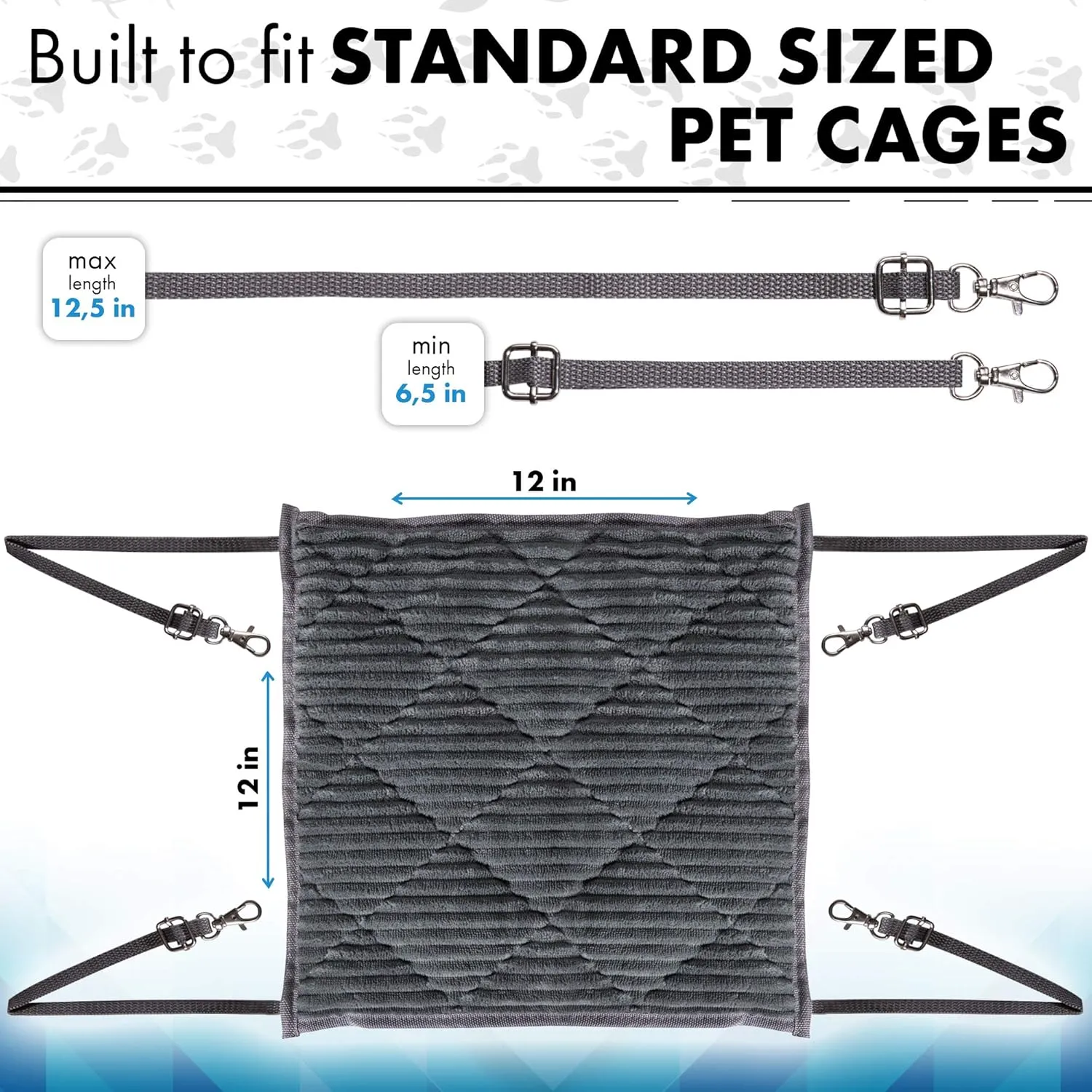 Ferret Hammock for Cage - Plush Double Bunk Bed Hanging Clips - Perfect for 2 or More Small Pets! (Rats, Ferrets, Hamsters, Guinea Pigs, Chinchillas & Squirrels) - Orange