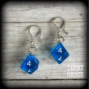 Gamer earrings-Gaming dice ear hangers