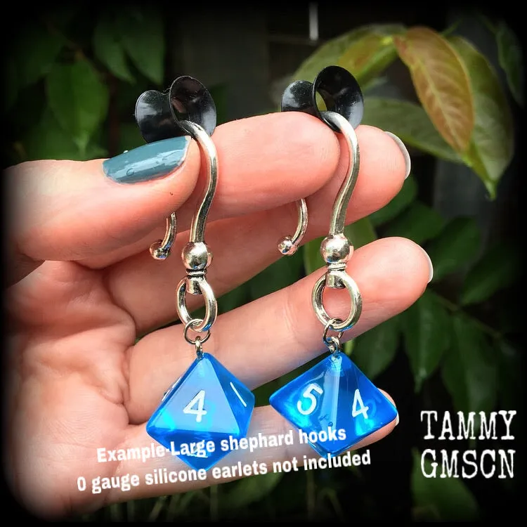 Gamer earrings-Gaming dice ear hangers