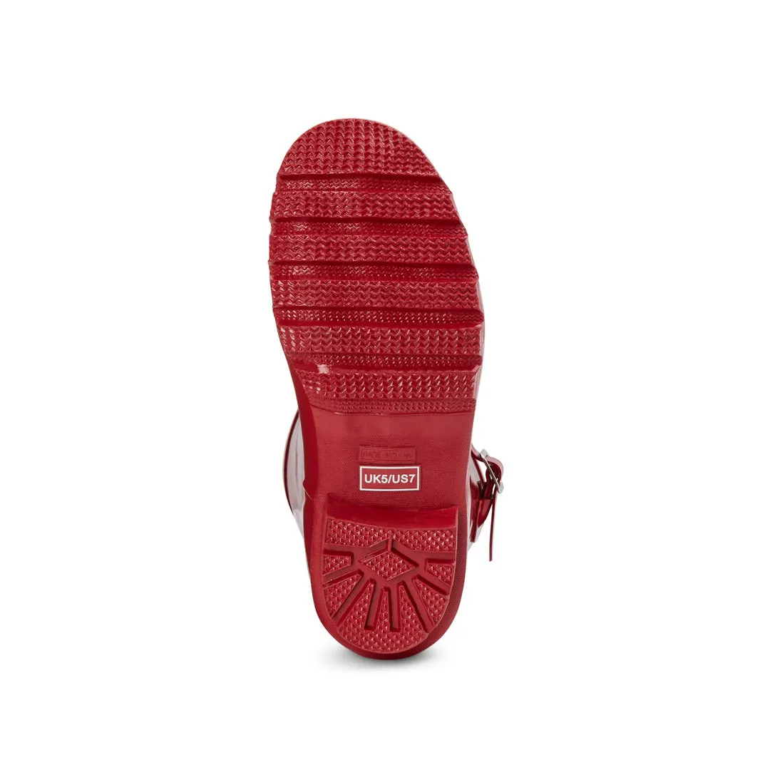 Half Height Rain Boots - Red Gloss - Wide Foot & Ankle
