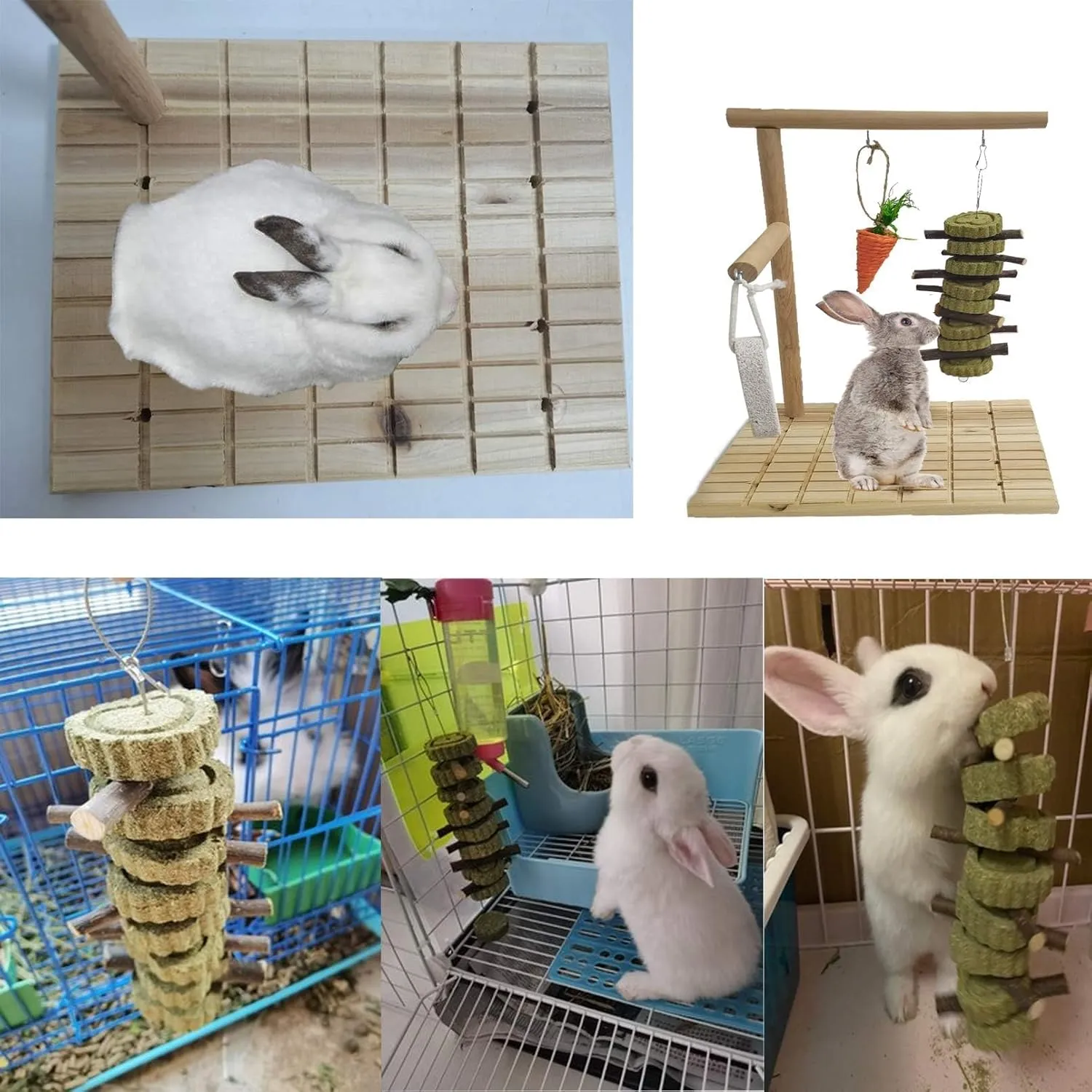 Hamiledyi Bunny Scratching Board Bunny Chew Toys, Wood Rabbit Toys for Indoor Bunnies Boredom Bunny Enrichment Toys for Chinchilla Guinea Pigs Hedgehog