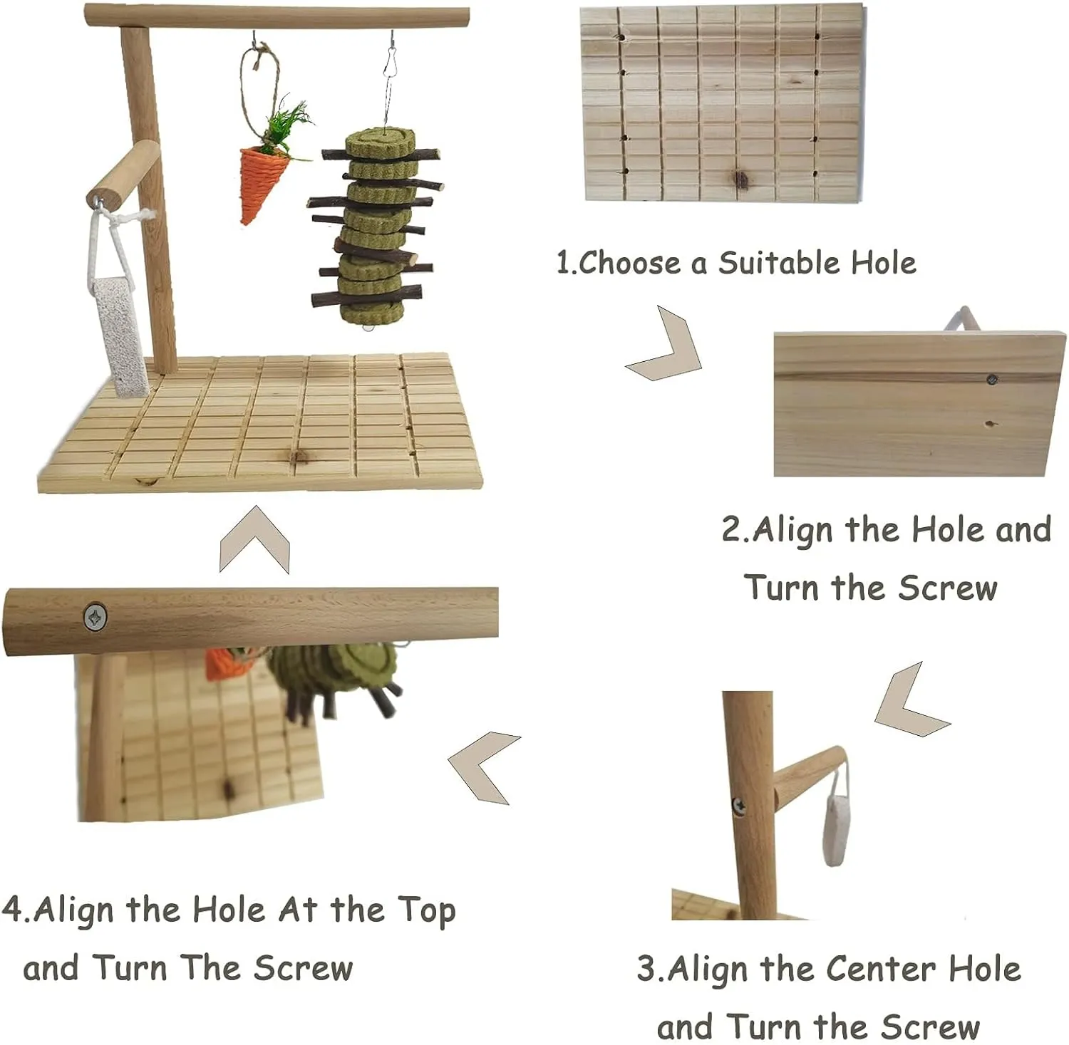 Hamiledyi Bunny Scratching Board Bunny Chew Toys, Wood Rabbit Toys for Indoor Bunnies Boredom Bunny Enrichment Toys for Chinchilla Guinea Pigs Hedgehog
