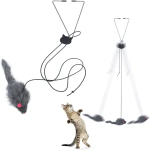 Hanging cat Toy 2 Pack, Azeroth Interactive cat Toys ,cat Toys Interactive for Indoor Cats Kitten Play Exercise, Kitten Fun Mental Physical Exercise Puzzle Kitten Toys