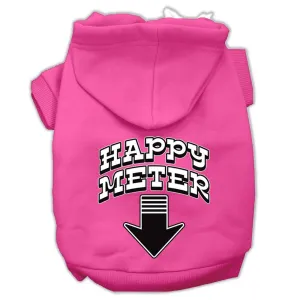 Happy Meter Screen Printed Dog Pet Hoodies Bright Pink Size XL (16)