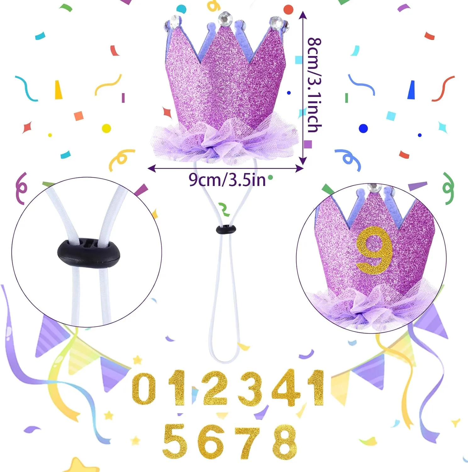 hoyuwak Dog Birthday Party Supplies Girl Dog Birthday Bandana Tutu Set Cute Hat Bow Tie Set for Large Medium Small Dogs