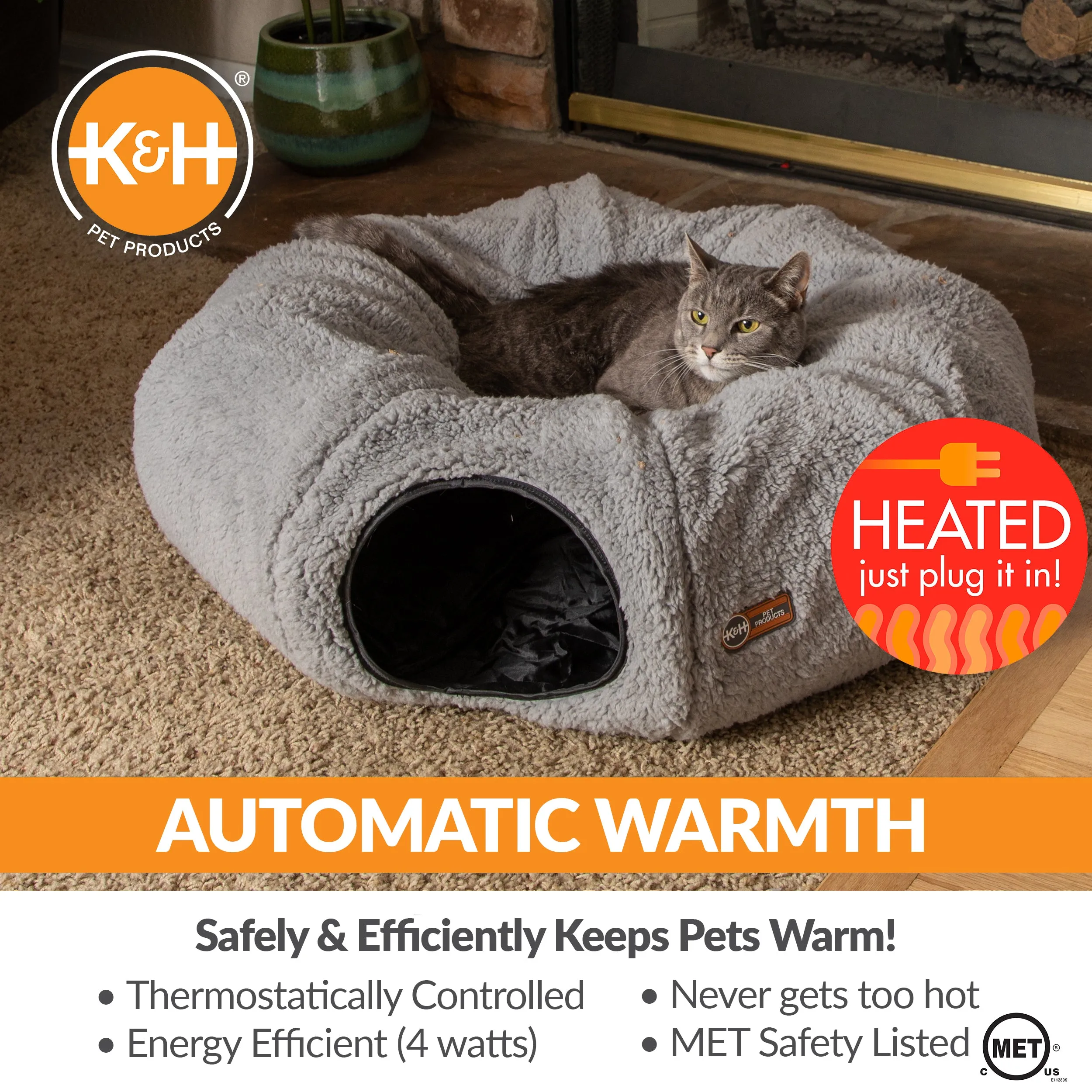 K&H Thermo-Kitty Cat Tunnel Bed