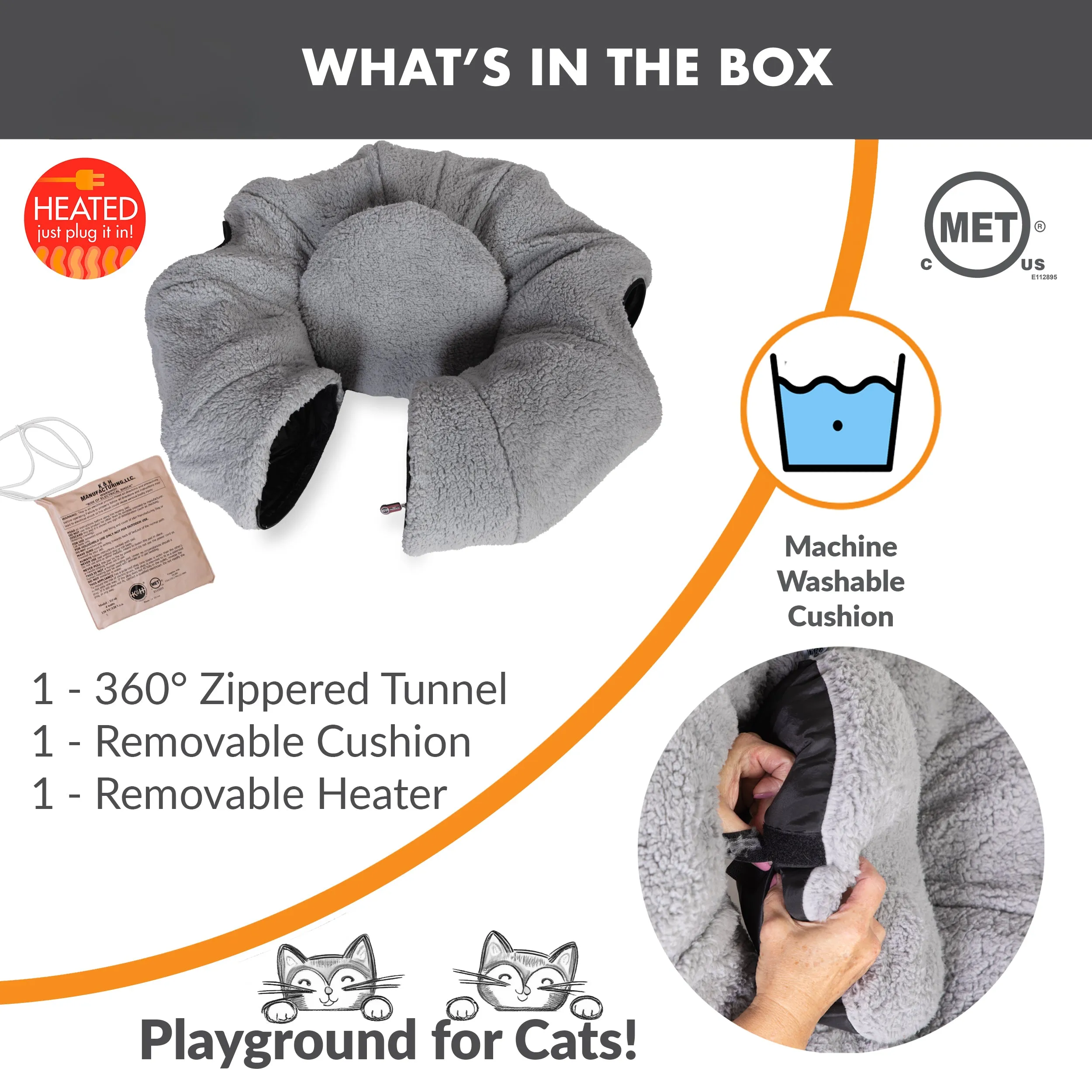K&H Thermo-Kitty Cat Tunnel Bed