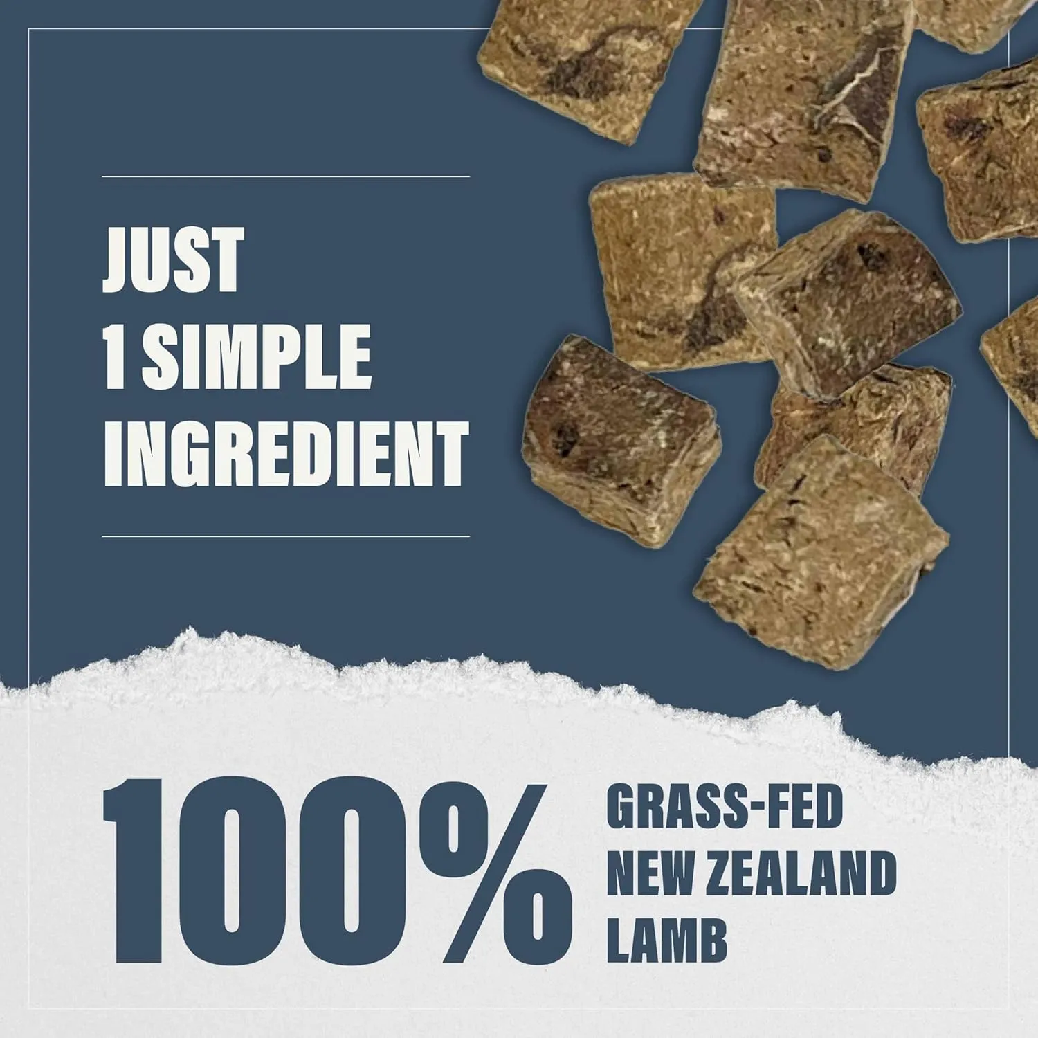 Lamb Dog Treats - Grass Finished New Zealand Lamb Liver - Raw Freeze Dried Single Ingredient, No Additives - Made in USA - 4 Oz Bag