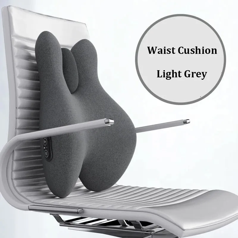 Memory Foam Electric Massage Chair Cushion Set – Hot Compress for Waist Pain Relief in Car, Office, or Home
