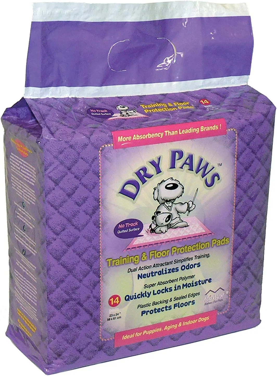 Midwest Homes for Pets Dry Paws Training and Floor Protection Pads, 50-Count