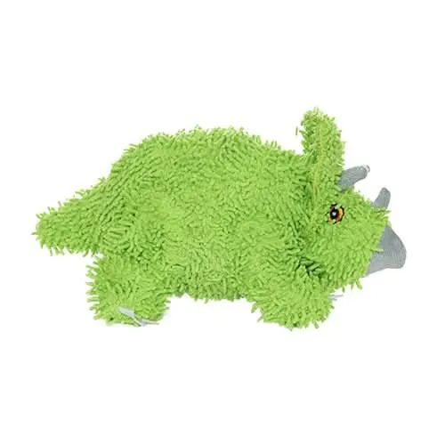 Mighty Microfiber Ball Med Triceratops Green Dog Toy