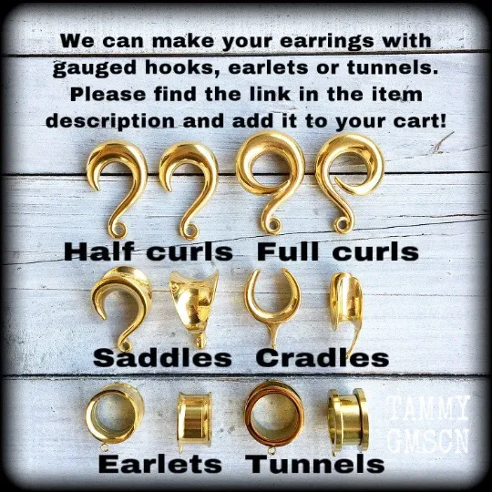Mushroom earrings-Tunnel dangles