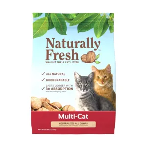 Naturally Fresh Multi-Cat Unscented Clumping Walnut Litter