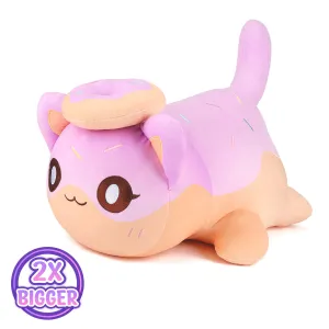 New Jumbo Sized 18 inch Aphmau’s Pillow Plush MeeMeows Donut Cat Pillow Plush!