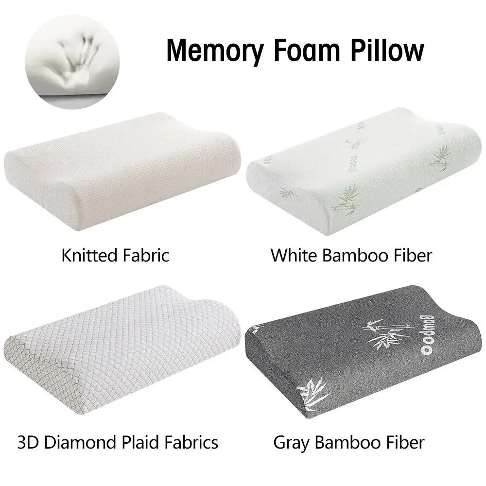 Orthopedic Memory Foam Pillow – Cervical Neck Support with Bamboo Fiber Cover