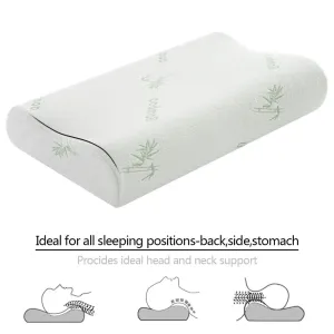 Orthopedic Memory Foam Pillow – Cervical Neck Support with Bamboo Fiber Cover