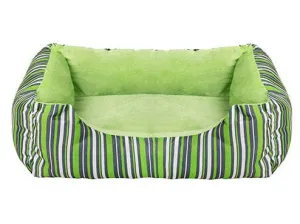 Pawise Dog Bed Cuddler -Green Strip