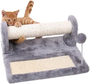 PAWZ Road Cat Scratching Post and Pad, Sisal-Covered Scratch Posts and Pads with Play Ball Great for Kittens and Cats