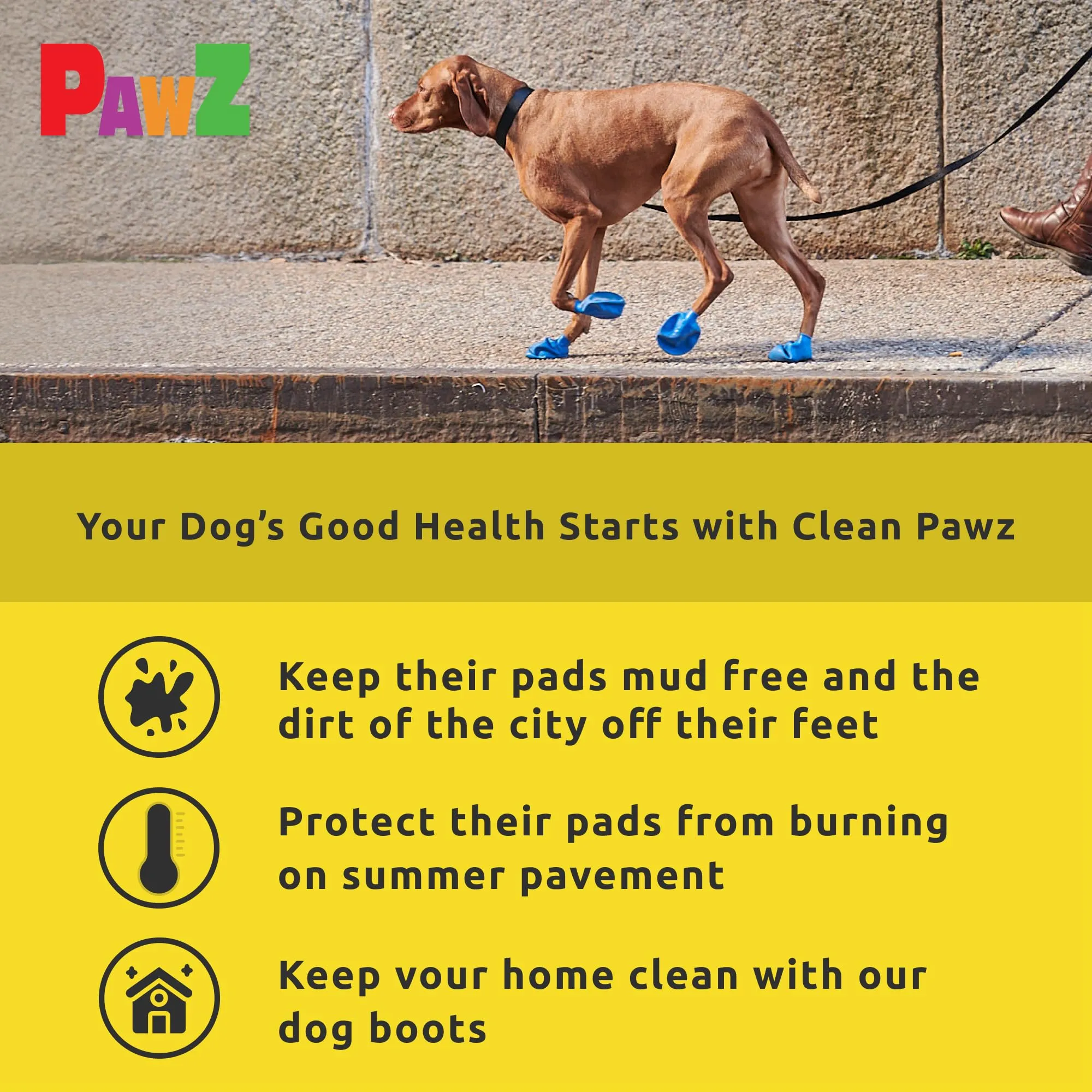 Pawz Waterproof Disposable and Reusable Rubberized Dog Boots - Black - XX-Small - 12 Pack