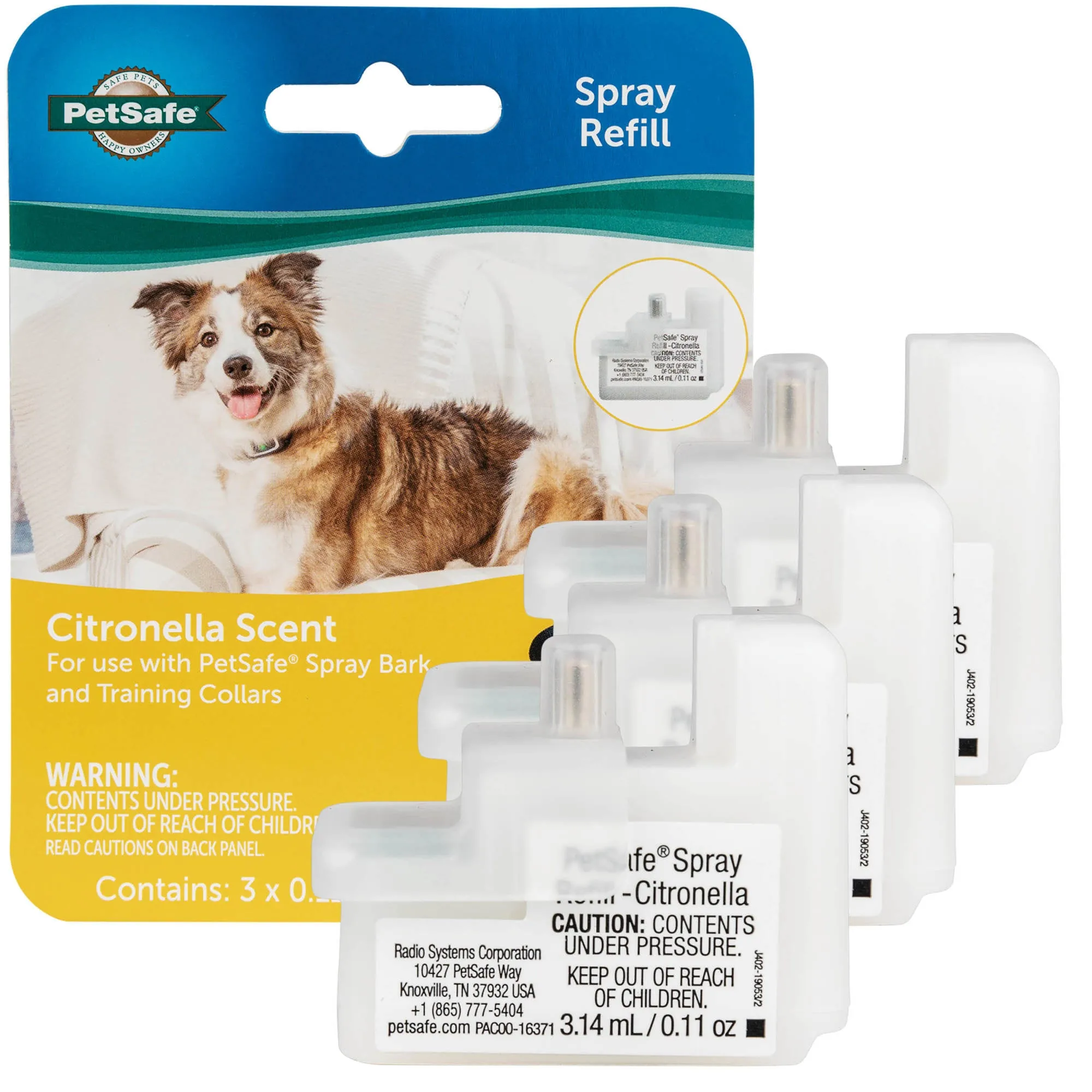 PetSafe® Spray Refill Cartridge, Citronella, 3-Pack