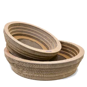 Pipers Cat Scratcher Round Cardboard Bed Lounge Sofa Pet House Post Board Large