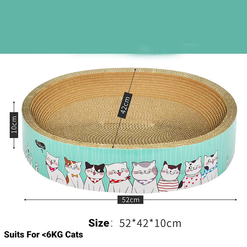 Pipers Cat Scratcher Round Cardboard Bed Lounge Sofa Pet House Post Board Large