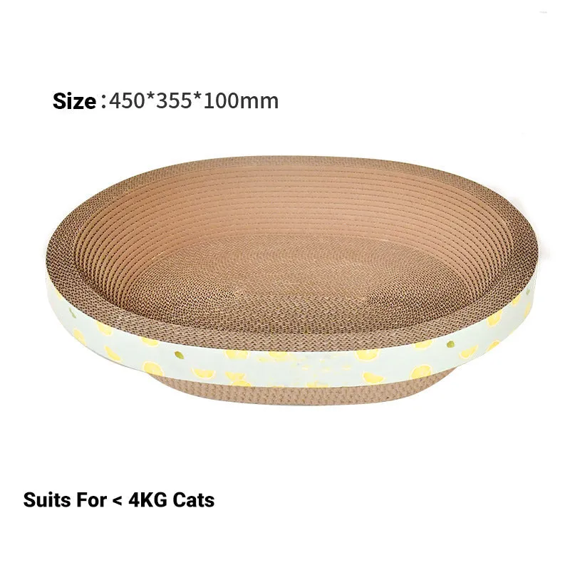 Pipers Cat Scratcher Round Cardboard Bed Lounge Sofa Pet House Post Board Large
