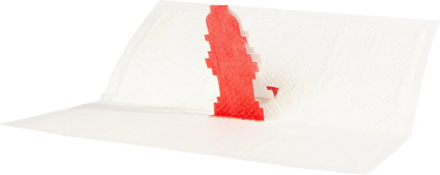Pop-Up Pee Pad, Male Dog Puppy Pads with Hydrant Target, 50 Pads/Box