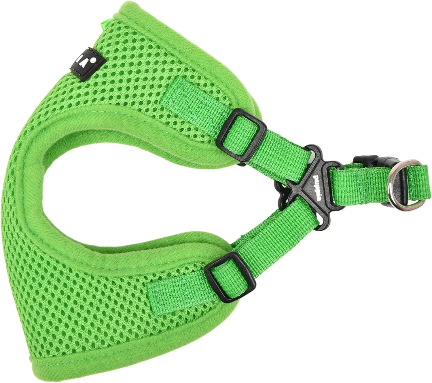 Puppia Dog Harness Comfort Mesh Step-in All Season No Pull No Choke Walking Training Adjustable Neck & Chest for Small & Medium Dog - Green - XL
